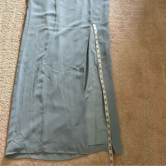 NWT BHLDN Antonia Georgette Maxi Dress Bridesmaid Pale Blue Size 6 Homecoming - Picture 12 of 15